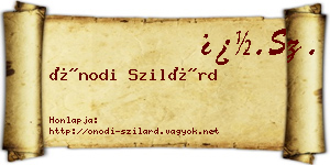 Ónodi Szilárd névjegykártya