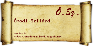 Ónodi Szilárd névjegykártya