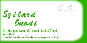 szilard onodi business card